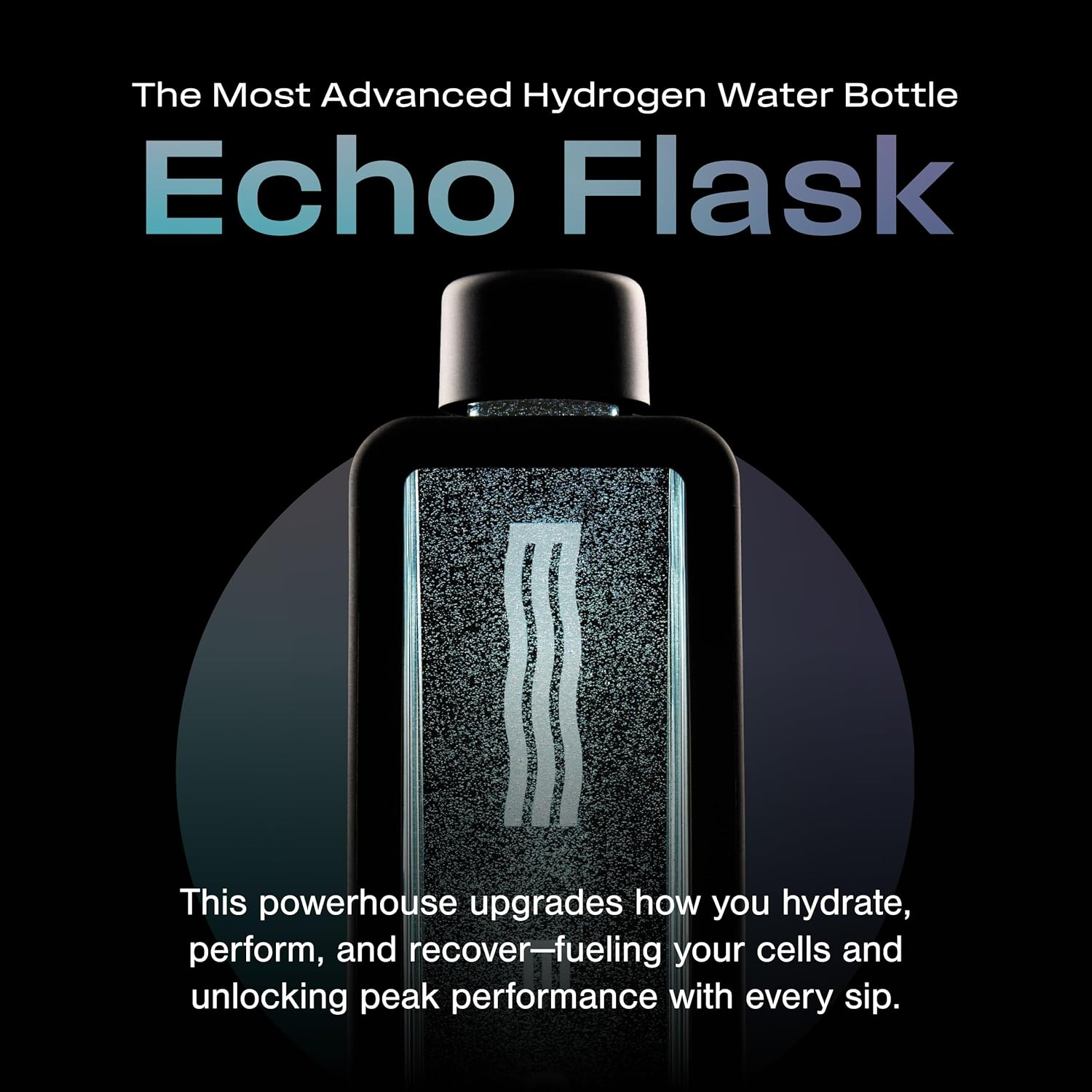Echo Flask Hydrogen Water Bottle - Active Hydration Solution with Water Intake Tracking & LCD Touch Screen - Compact & Convenient - Transparent Hydrogen Flask - 12 Oz